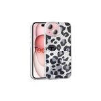 Techtrove Apple İphone 14 Kılıf İpeksi Desenli Tasarımlı Kamera Koruma Çıkıntılı A+ Kalite Kapak Gri Leopar