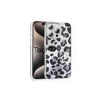 Techtrove Apple İphone 14 Pro Max Kılıf İpeksi Desenli Tasarımlı Kamera Koruma Çıkıntılı A+ Kalite Kapak Gri Leopar