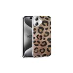 Techtrove Apple İphone 16E Kılıf İpeksi Desenli Tasarımlı Kamera Koruma Çıkıntılı A+ Kalite Kapak Gold Leopar