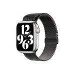 Techtrove Apple Watch 2/3/4/5/6/7/8/9/Se/Ultra 42Mm Uyumlu Güvenlik Tokalı Milano Hasır Kordon Siyah