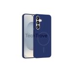 Techtrove Galaxy S25 Kılıf Magsafe Şarj Özellikli Pürüzsüz Dokunuşlu Kapak Lacivert
