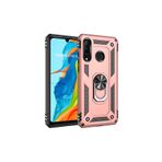 Techtrove Huawei P30 Lite Kılıf Yüzüklü Stand Olabilen Magnetic Tpu Tank Kapak Rose Gold