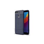 Techtrove Huawei Y7 2018 Kılıf Deri Extra Korumalı Slikon Kapak Lacivert