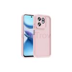 Techtrove İnfinix Smart 9 Kılıf Kamera Korumalı Kenar Çıkıntılı Soft Renkli Silikon Kapak - Pembe Pembe