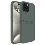 Techtrove İphone 15 Plus Kılıf Yumuşak Ve Esnek Tpu Silikon Kapak Koyu Yeşil