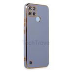 Techtrove Realme C25Y Kılıf Parlak Tasrım Kamera Korumalı Ultra Yumuşak Esnek A+ Kalite Kapak Mavi