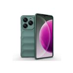 Techtrove Tecno Spark 20 Pro 4G Kılıf Esnek Tpu Oyuklu Arka Yüzey Tasarımlı Silikon Kapak Koyu Yeşil