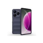 Techtrove Tecno Spark 20 Pro 4G Kılıf Esnek Tpu Oyuklu Arka Yüzey Tasarımlı Silikon Kapak Lacivert
