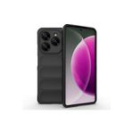 Techtrove Tecno Spark 20 Pro 4G Kılıf Esnek Tpu Oyuklu Arka Yüzey Tasarımlı Silikon Kapak Siyah
