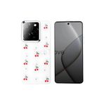 Techtrove Tecno Spark 20 Pro 5G Kılıf Kabartmalı Desenli Simli Şeffaf A+ Kalite Kapak Kiraz