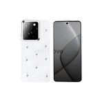 Techtrove Tecno Spark 20 Pro 5G Kılıf Kabartmalı Desenli Simli Şeffaf A+ Kalite Kapak Lale