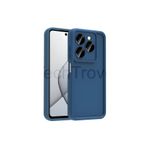 Techtrove Tecno Spark 20 Pro 5G Kılıf Kamera Korumalı Kenar Çıkıntılı Soft Renkli Silikon Kapak - Mavi Mavi
