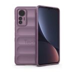 Techtrove Xiaomi Mi 12 Lite Kılıf Elde Kaymaz İçi Kadife Silikon Kapak Mor