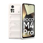 Techtrove Xiaomi Poco M4 Pro 4G Kılıf Elde Kaymaz İçi Kadife Silikon Kapak Krem