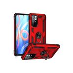 Techtrove Xiaomi Poco M4 Pro 5G Kılıf Yüzüklü Stand Olabilen Magnetic Tpu Tank Kapak Kırmızı