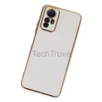 Techtrove Xiaomi Redmi Note 12S Kılıf Parlak Tasrım Kamera Korumalı Ultra Yumuşak Esnek A+ Kalite Kapak Beyaz