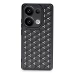 Techtrove Xiaomi Redmi Note 13 Pro 4G Kılıf Kamera Korumalı Geometrik Petek Motifli Silikon Kapak Siyah