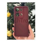 Techtrove Xiaomi Redmi Note 13 Pro 4G Kılıf Kamera Ve Kenar Koruma Çıkıntılı Soft Renkli Silikon Kapak Yumuşak - Bordo