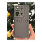 Techtrove Xiaomi Redmi Note 13 Pro 4G Kılıf Kamera Ve Kenar Koruma Çıkıntılı Soft Renkli Silikon Kapak Yumuşak - Gri