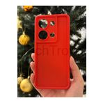 Techtrove Xiaomi Redmi Note 13 Pro 4G Kılıf Kamera Ve Kenar Koruma Çıkıntılı Soft Renkli Silikon Kapak Yumuşak - Kırmızı