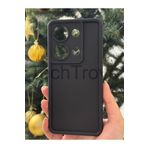 Techtrove Xiaomi Redmi Note 13 Pro 4G Kılıf Kamera Ve Kenar Koruma Çıkıntılı Soft Renkli Silikon Kapak Yumuşak - Siyah