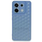 Techtrove Xiaomi Redmi Note 13 Pro 5G Kılıf Kamera Korumalı Geometrik Petek Motifli Silikon Kapak Mavi