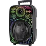 Techugo Mikrofonlu Bluetooth Hoparlör 8 Inç Rgb Işıklı Taşınabilir Ses Sistemi - Belirtilmemiş