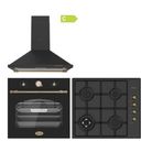 Tecna Ankastre Retro Set (9001 Retro Fırın - 9041 Retro Ocak -8701 Siyah Retro Davlumbaz)