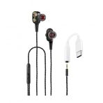 Tecno 2023 Hot Beats 3d Hifi 4 Hoparlörlü Casper Via F3 Type-C To 3.5mm Jack Dönüştürücü Kablolu Mikrofonlu Kulaklık Siyah