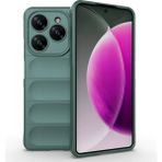 Tecno Spark 20 Pro 4G Kılıf Rahat Tutulabilir Yapılı İçi Kadife Kaplamalı Etnik Premium TPU Silikon Kapak - Yeşil