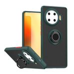 Tecno Spark 20 Pro Plus Uyumlu Kılıf Yüzüklü Standlı Extra Darbe Koruma Sert Silikon Kapak - Yeşil