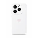 Tecno Spark 20 Pro Uyumlu İçi Kadife Renkli Lansman Kılıf beyazkalp