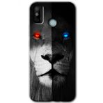 Tecno Spark 6 Go Fire and Ice Lion Baskılı Uyumlu Silikon Kılıf