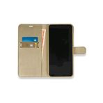 Tecno Spark 8 Pro Cüzdanlı Kapaklı Kılıf Kartlıklı Standlı Kopçalı Gold
