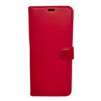 Tecno Spark 8 Pro Cüzdanlı Kapaklı Kılıf Kartlıklı Standlı Kopçalı Kırmızı