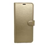 Tecno Spark 8 Pro İle Uyumlu Kılıf Cüzdanlı Kapaklı Cüzdan Kılıf Kartlıklı Standlı Kopçalı Gold