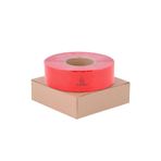 tecnopoint Reflektörlü Bant Kırmızı Reflektif Fosforlu Şerit Bant 7.5 Cm 1 Metre