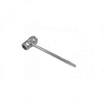 Tecomec 2304080 13x19mm Kısa Düz Tornavida Uçlu Buji Anahtarı Gümüş