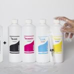 Tecprint Epson L310 500 Ml Cmyk Muadil Mürekkep Seti+ 500 Ml Siyah Mürekkep +Enjektör+Eldiven
