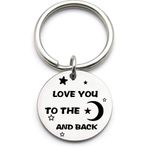 Tecreo Love You To The Moon And Back Anahtarlık İlham Verici Sevgilisi Çift Koca Karı Anne Anahtarlık Kolye Hediye Doğum Günü Anneler Günü Hediyesi