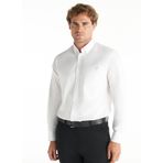 Ted Baker Düğme Yaka Comfort Fit Oxford Gömlek , L, TBFW25MSHI006, Beyaz, Erkek