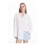 Ted Baker Kırık Beyaz%100 Keten Çapraz Roba Cepli U Kol Gömlek, M, TBSS26FSHI025, Kırık Beyaz, Kadın