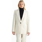 Ted Baker Tailored Fit Kırık Beyaz Kadın Ceket TBWRJC1016 - 38