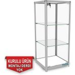 Teda Camlı Vitrin - Cam Dolap - Camlı Koleksiyon Vitrini - Teşhir Vitrini - Kupa Dolabı 95X40X40 cm