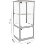 Teda Camlı Vitrin - Cam Dolap - Camlı Koleksiyon Vitrini - Teşhir Vitrini - Kupa Dolabı 95X40X40