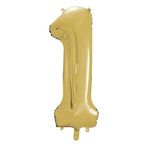 Tedaks 1 Adet 34 İnç 76 Cm Gold Folyo Balon Helyum Balon 1 Yaş Balonu 1 Rakam Balon