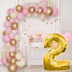 Tedaks 2 Yaş Pembe Konsept Balon Seti Doğum Günü Balonu Şık Parti Süsleme