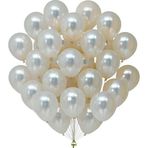 Tedaks 20 Adet 12 İnç 30 Cm Metalik Beyaz Balon Doğum Günü Süsleme