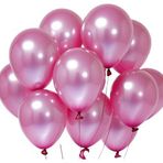 Tedaks 20 Adet 12 İnç 30 Cm Metalik Fuşya Balon Doğum Günü Süsleme