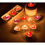 Tedaks 20 Li Kalp Mum Sarı Tealight Mum Doğum Günü Parti Süsleme